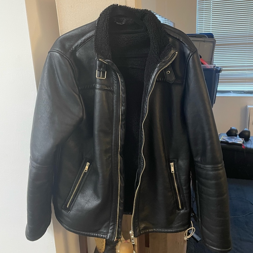Zara faux leather jacket